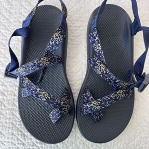 Chaco Navy Outdoor Sandals with Patterned Straps